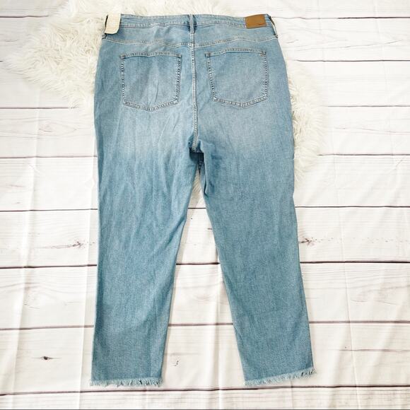 Madewell Women's Vintage Wash Raw Hem Light Faded Jeans Five Pocket Size 36‎ - Picture 5 of 6